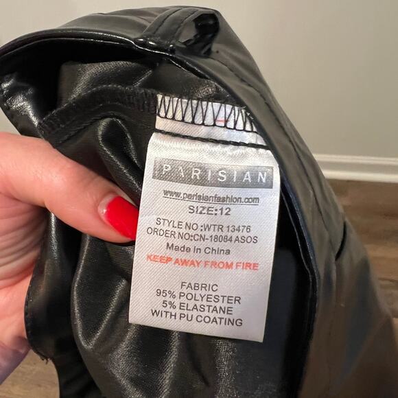 Parisian Faux Leather Pants/8 - Picture 8 of 8